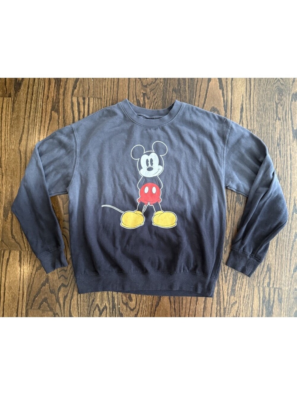 Vintage Mickey Mouse Disney Crewneck Sweatshirt Size Medium M Double Sided 90s